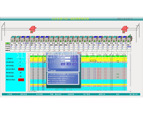 海西全自动龙门生产线监控管理系统